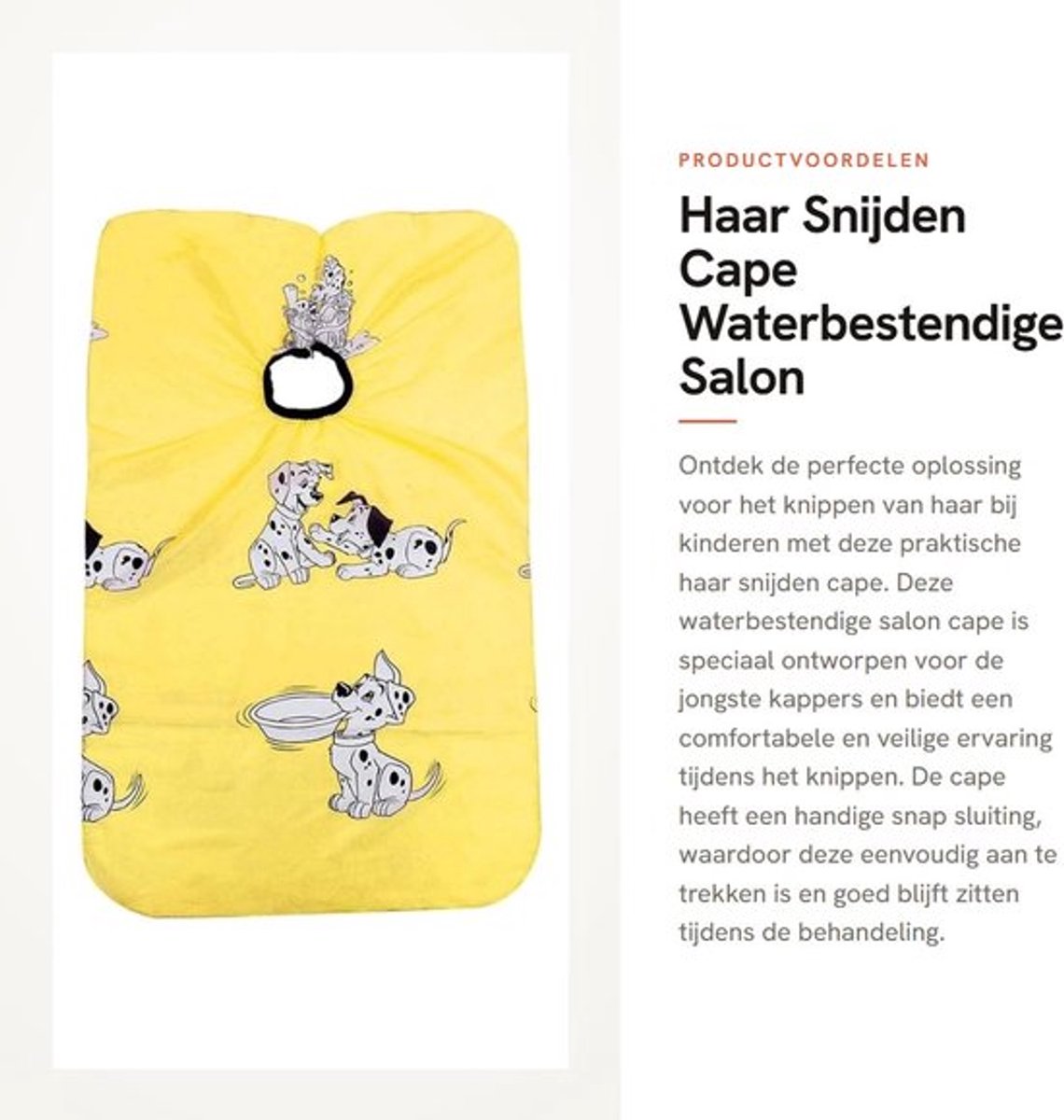 Haarcape Waterbestendig - Kappersmantel Kinderen - Snap Sluiting - Kappersschort - Kids Haircut Cape - Hoogwaardige Kwaliteit