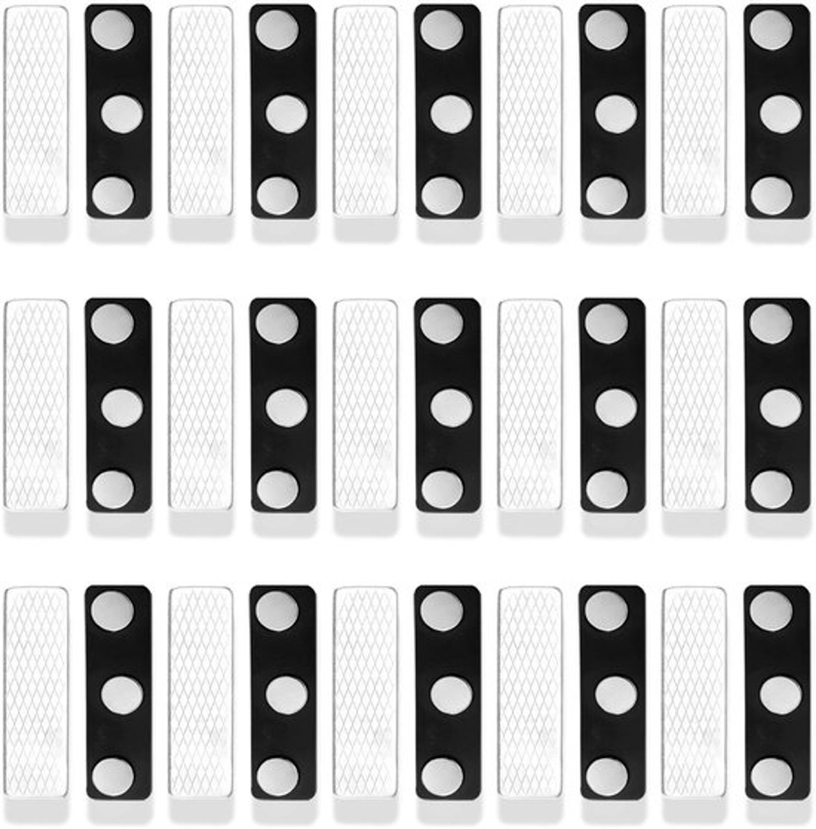 Naambordjes 30 stuks - Magnetische Badge - PVC/Roestvrij Staal - Geschikt voor Badgehouder - Eenvoudig te Dragen - Duurzaam en Herbruikbaar