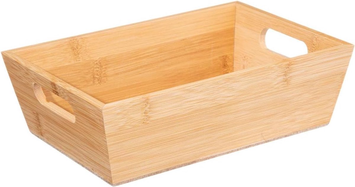 SnelShoppen - Bamboo Broodmand - 23x16 cm - Natuurlijke Bamboe - Decoratieve Mand voor Brood, Gebak, Fruit - Ideaal voor Keuken en Feestjes