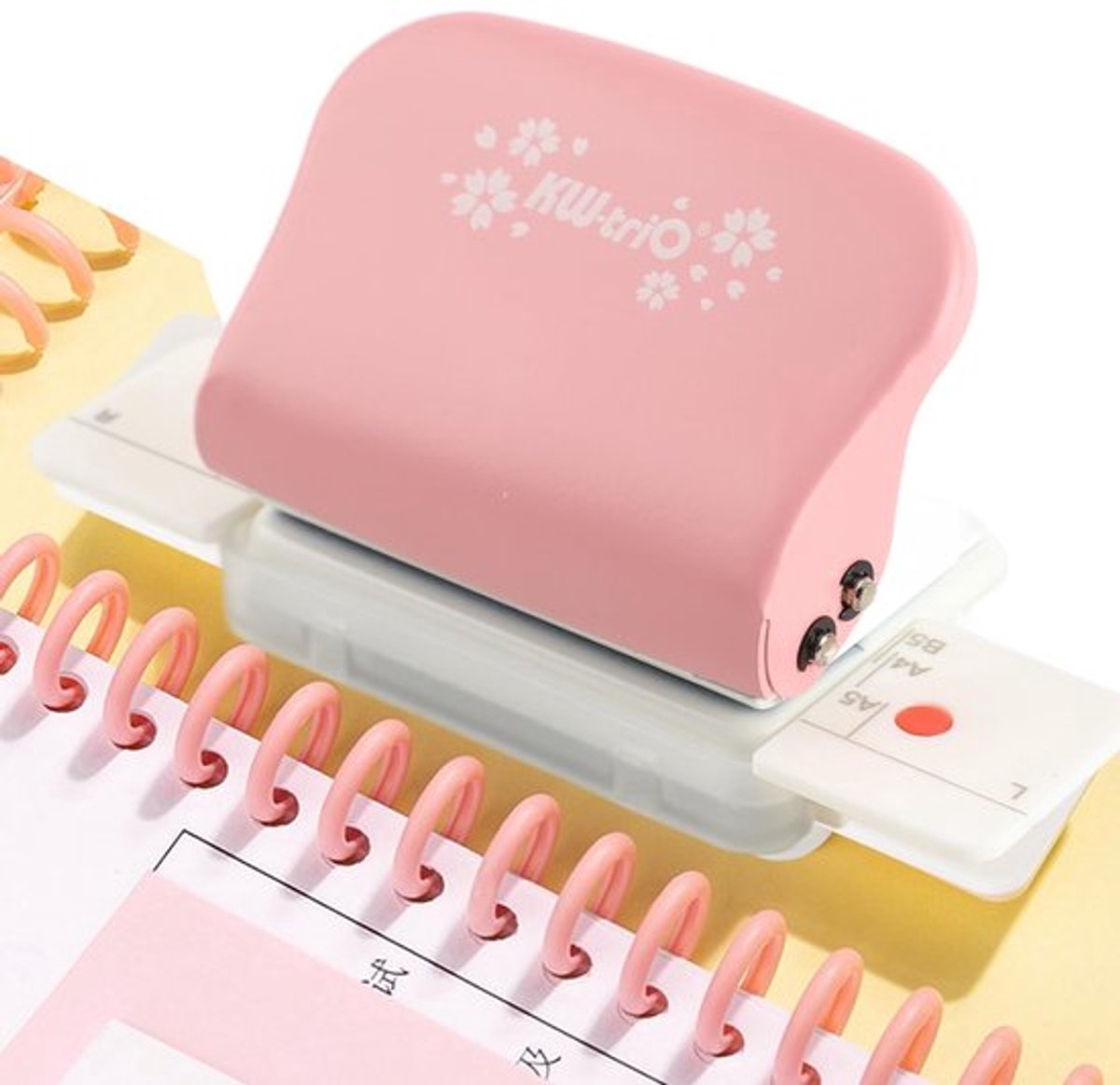 Perforator 6 Gaats - Kantoorperforator - Geschikt voor 5 Vellen - ABS/IJzer - Met Afvalbak - Indrukkingsdiepte 7 mm - Papierpons