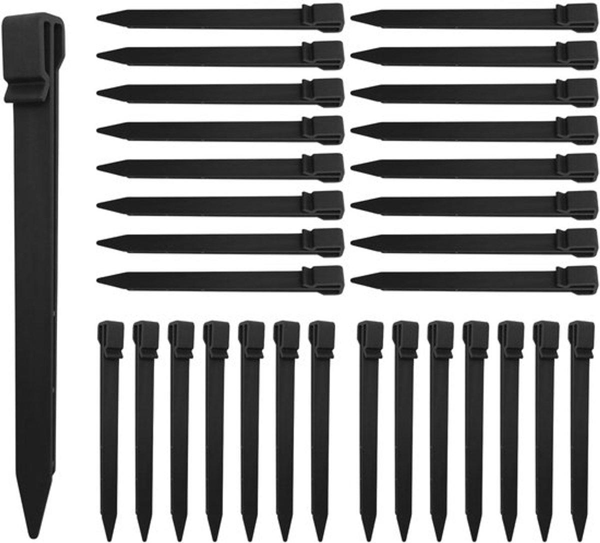 Grondpalen 25 cm - Kunststof - Antislip - Slijtvast - Lichtgewicht - Voor camping en tuingebruik - Tuinpalen