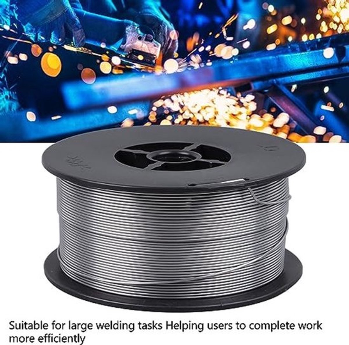 Lasdraad 08 mm 1 kg - Gasloze MIG-Lasdraad - Koolstofstaal - Duurzaam - Flexibel - Hoge smeltefficiëntie - Vuldraad