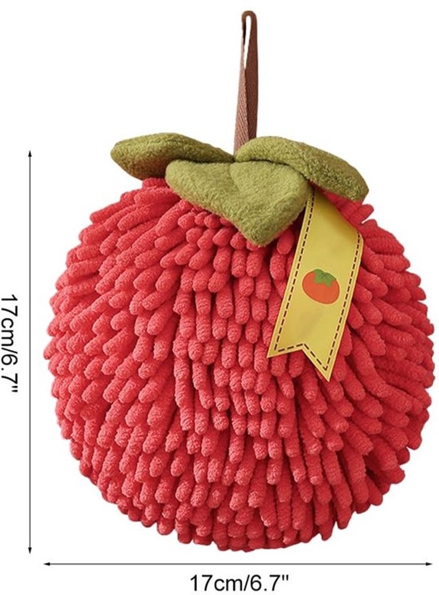 Handdoek 2 Stuks - Pluizige Microvezel - Sneldrogend - Chenille - Hangende Lus - Uitstekende Waterabsorptie - Keukenhanddoek