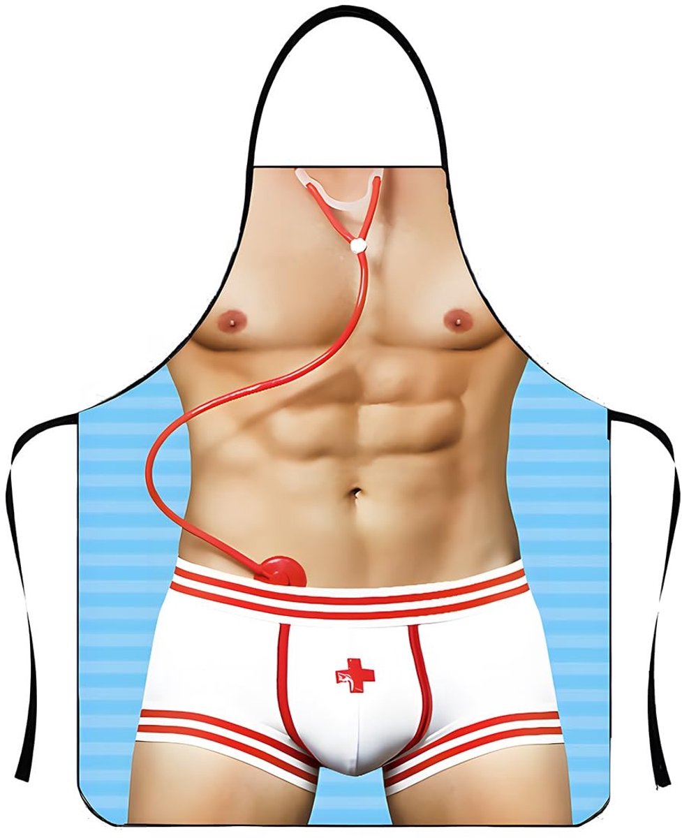 Dailygoods- Keukenschort Grappig - Cosplay Schort - Barbecueschort - Mannen Schort - Keuken Schort - 1 Stuk