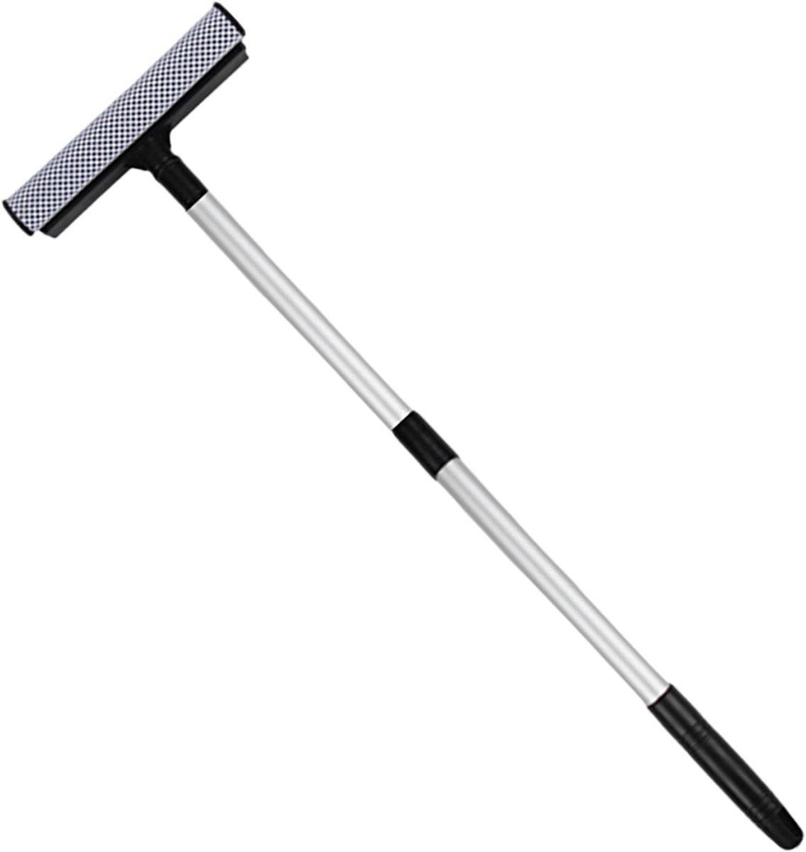 Vensterwisser - Schoonmaakborstel - Glas Reinigen - Uitschuifbaar 2-in-1 - 77 cm - Zwart