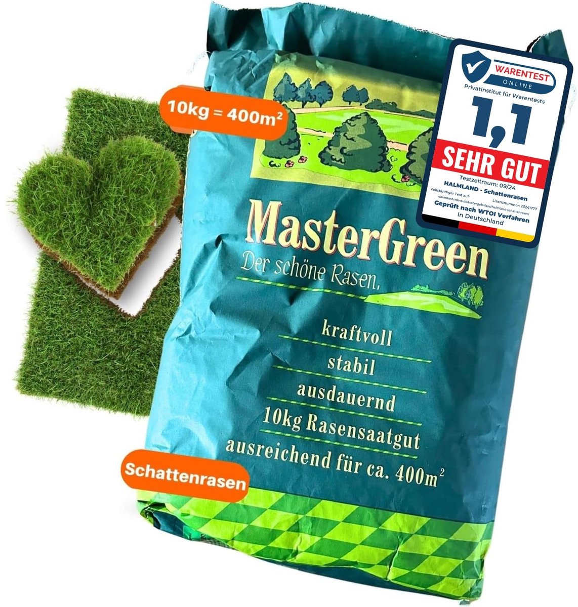 Dailygoods- Graszaad Schaduwgras 10 kg - Herstelgazon - Snelkiemend - Droogbestendig - Gazonreparatie - Geschikt voor schaduw - Gazonzaad