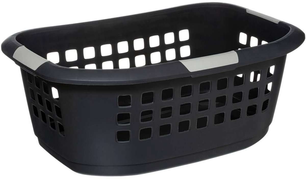Dailygoods - Ergonomische Wasmand 51L - Donkergrijs met Handgrepen