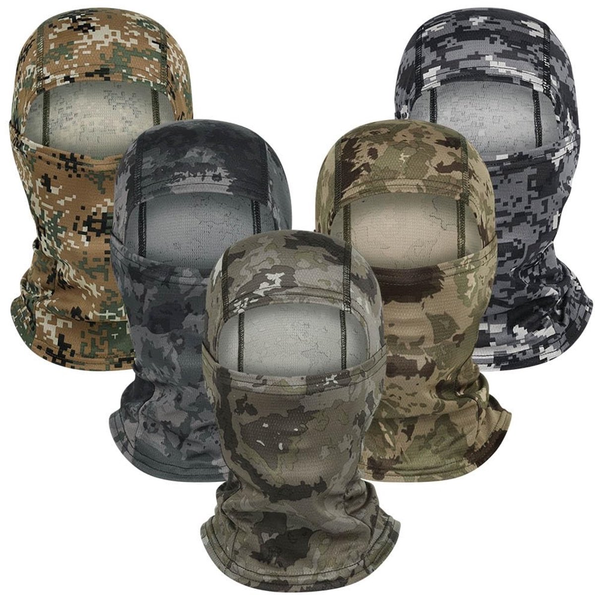 Dailygoods - Camo Bivakmuts Ski Gezichtsmasker - Winddicht en UV Bescherming
