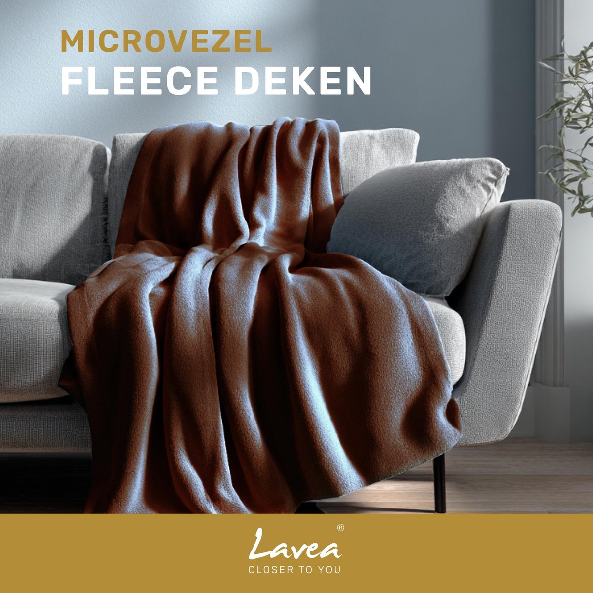 Dailygoods- Fleece Deken 130x150 cm - Zacht - Ademend - Warme Woondeken - Pluizige Microvezel - Lichtgewicht 260 GSM