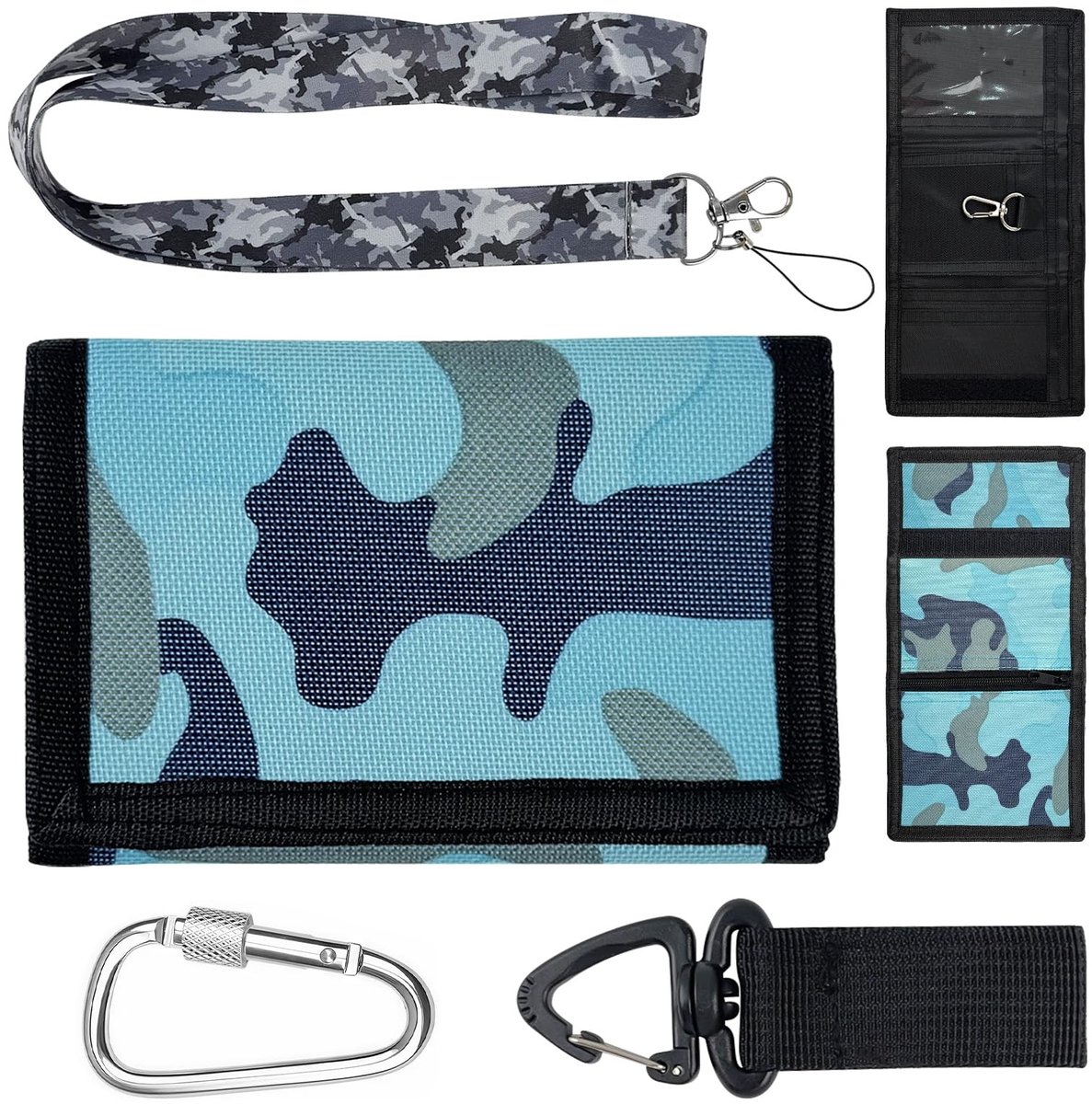 Dailygoods - Camouflage Portemonnee voor Kinderen - Slank en Praktisch