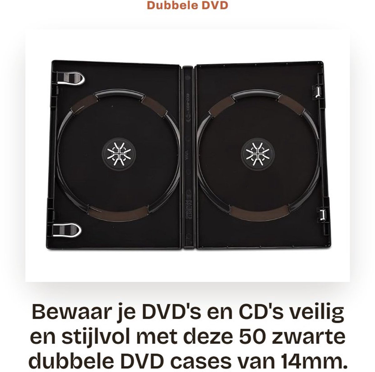 Dailygoods- DVD Hoes 50 Stuks - Dubbele Hoes - 14mm - Hoogwaardige Kwaliteit - Lichtgewicht - Robuust - Inclusief Boekje - Dvd Case