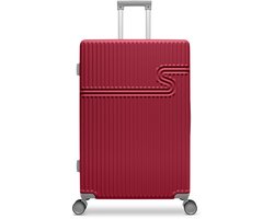 BHPPY Koffer groot 76 × 51 × 28 cm - Reiskoffer met wielen - TSA Slot - 86L - Signature koffer Red Cherry
