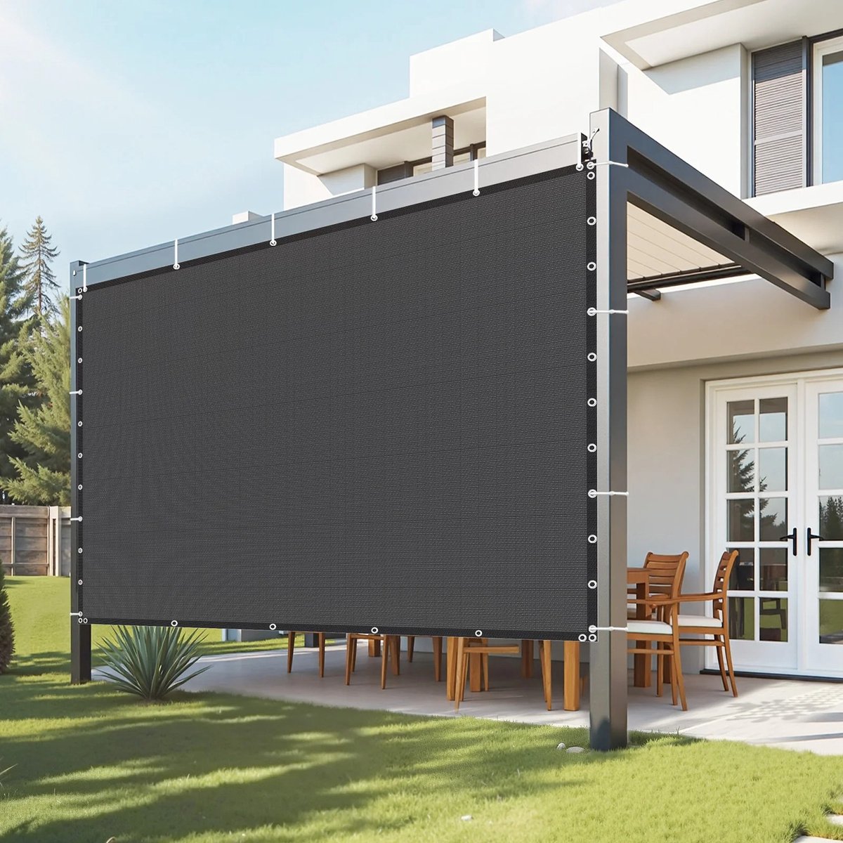 Roossentials zonwerend doek - Zonneschermdoek - 90% zonwerend - schaduwafdekking - Luifel - Privacyscherm -Pergola afdekking