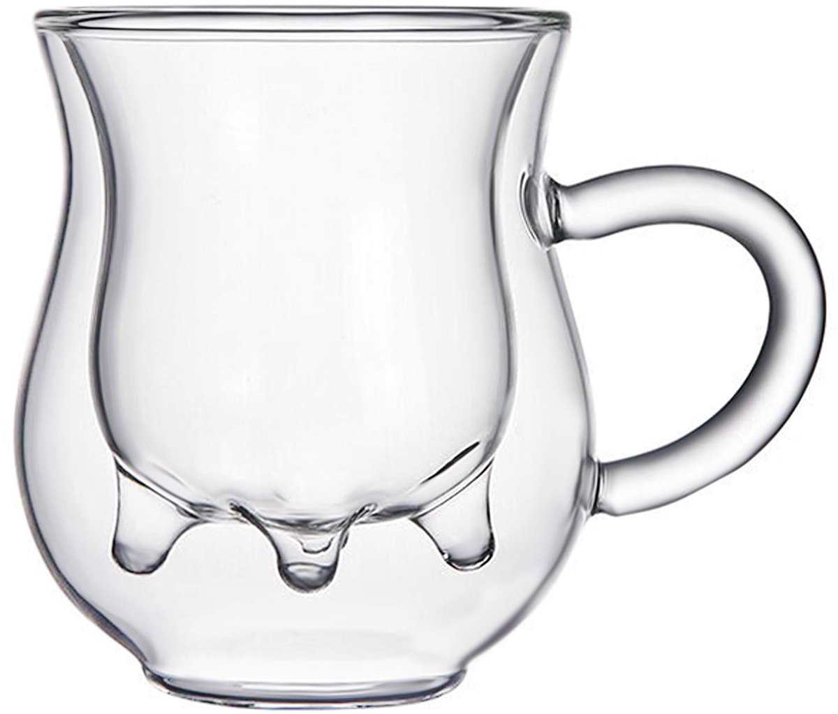 Dailygoods- Dubbelwandige Glazen - Grappige Koffiekopjes - Hittebestendig - Geïsoleerd - 300 ml - Duurzaam Glas - Koffiekopje