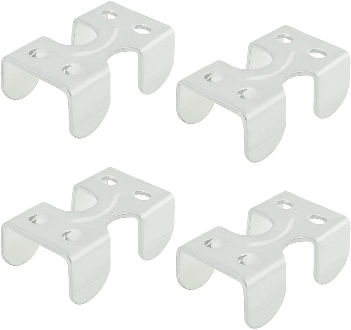 Dailygoods- Touwklem 4x - Stalen Klem - Vervangend Deel N265876 - Voor Touwen 1/4" tot 3/8" - Lengte 39 mm - Breedte 21 mm
