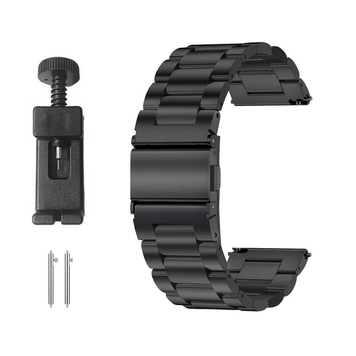 Dailygoods- Horlogeband 22 mm - Milanaise Armband - Roestvrij Staal - Snelsluiting - Vouwgesp - Klassiek Ontwerp - Horlogebandje