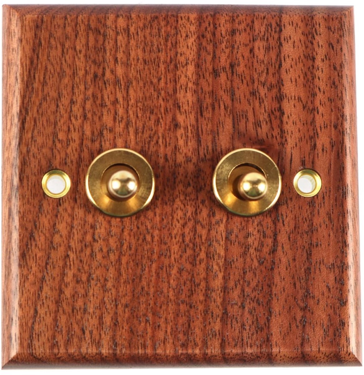 Dailygoods - Lichtschakelaar Massief Hout - Tuimelschakelaarplaat - Vintage Decoratief - Antieke Look - Upgrade Jouw Interieur - Perfect voor Woonkamers