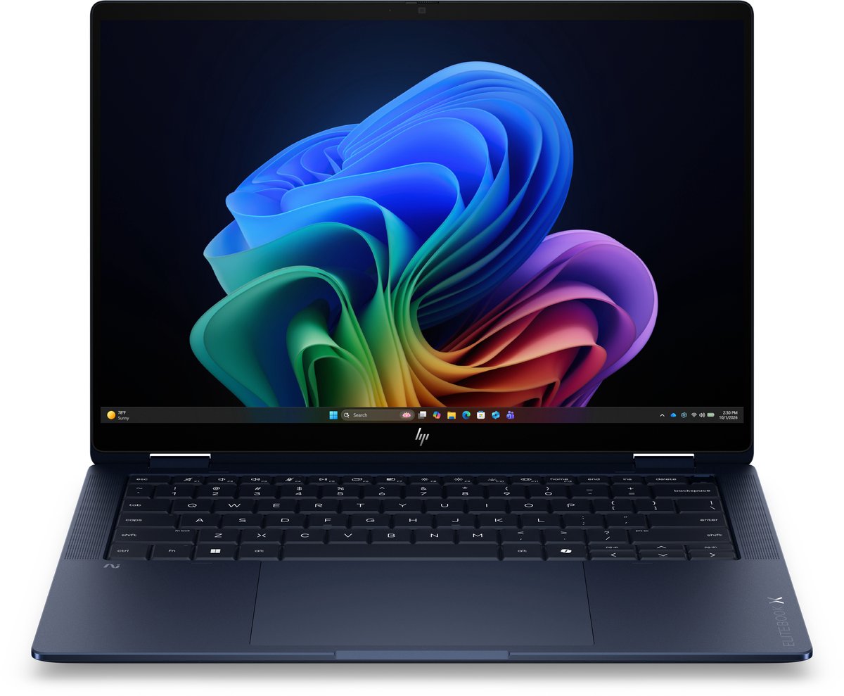 HP EliteBook X Flip G2i 14 Next Gen AI PC Copilot+ PC Intel Core Ultra 7 356H Hybride (2-in-1) 35,6 cm (14") Touchscreen WUXGA 32 GB LPDDR5x-SDRAM 1 TB SSD Wi-Fi 7 (802.11be) Windows 11 Pro Blauw QWERTY