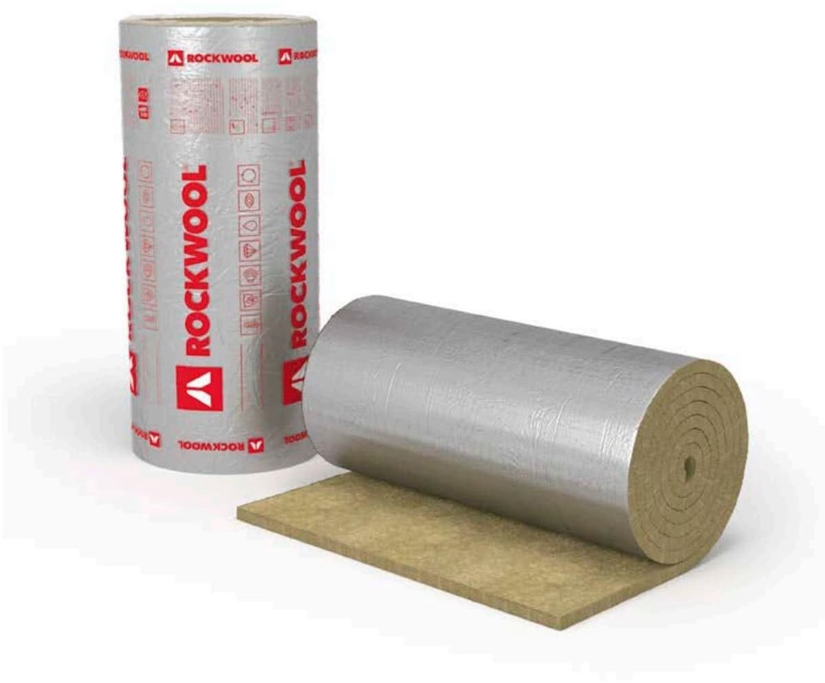 Solidchoice- Klimamat 50 mm - Steenwolmat - Geluidsabsorberend - Thermische isolatie - Condenswering - Versterkte aluminiumfolie - Isolatiemateriaal