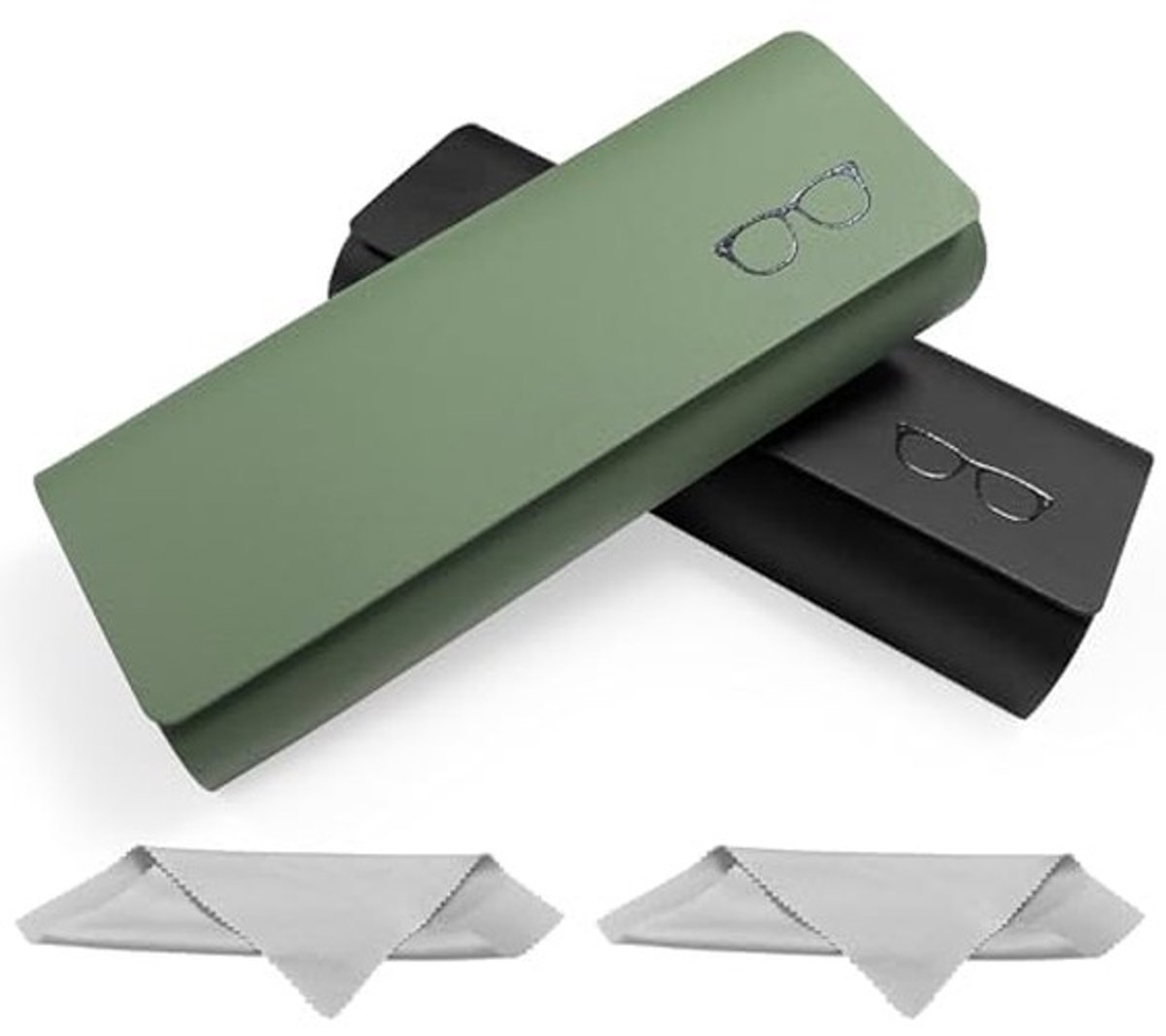 Solidchoice- Brillenkoker Harde Etui - PU Hardshell - Draagbare Brillenkoker - Lichtgewicht - 15,5 x 6 x 3 cm - Volledige Bescherming - Brillenetui