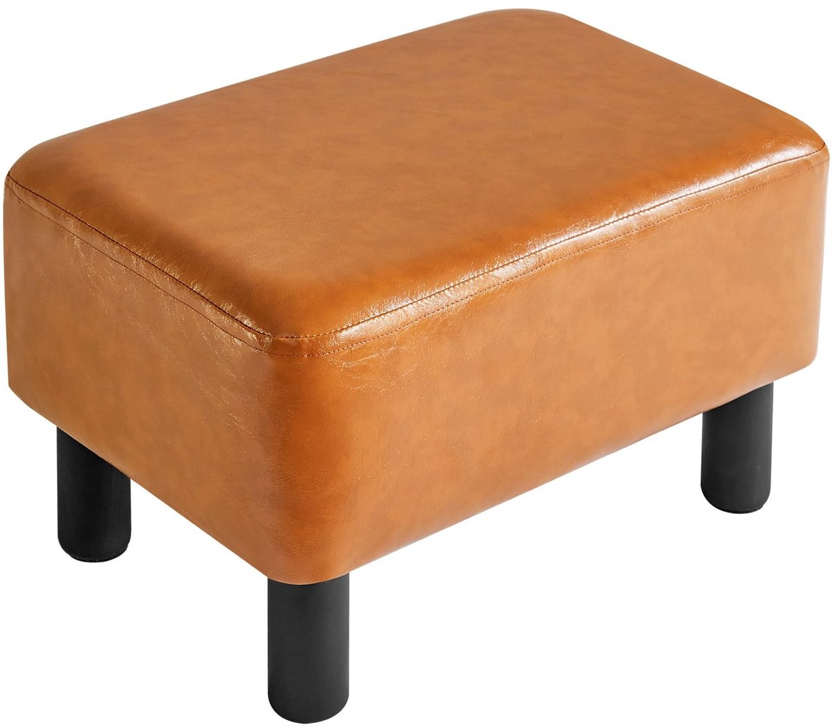 Dailygoods - Kleine voetenbank van PU leer - Moderne voetsteun voor woonkamer en slaapkamer