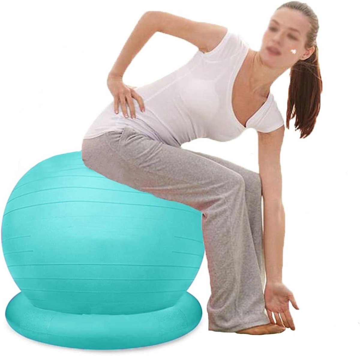 Beweegstoel Bal - Zitbal Stoel - Verbeter Zithouding - Core Spieren Trainen - 75 cm - Groen