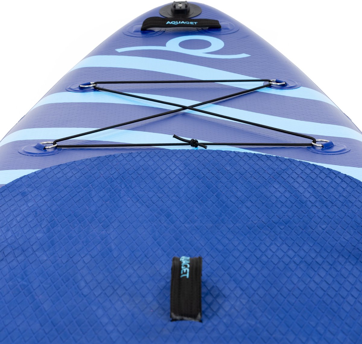 Aquaget® SUP Board - Opblaasbaar Paddle Board - Met Tas -Inclusief Accessoires - Complete Set - Max. 150KG - 350x81cm - Blauw – foto 3