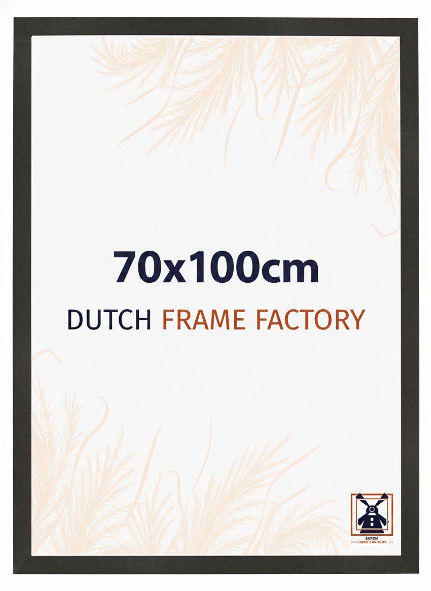 Fotolijst 70x100 cm - MDF - Zwart Mat - Benno