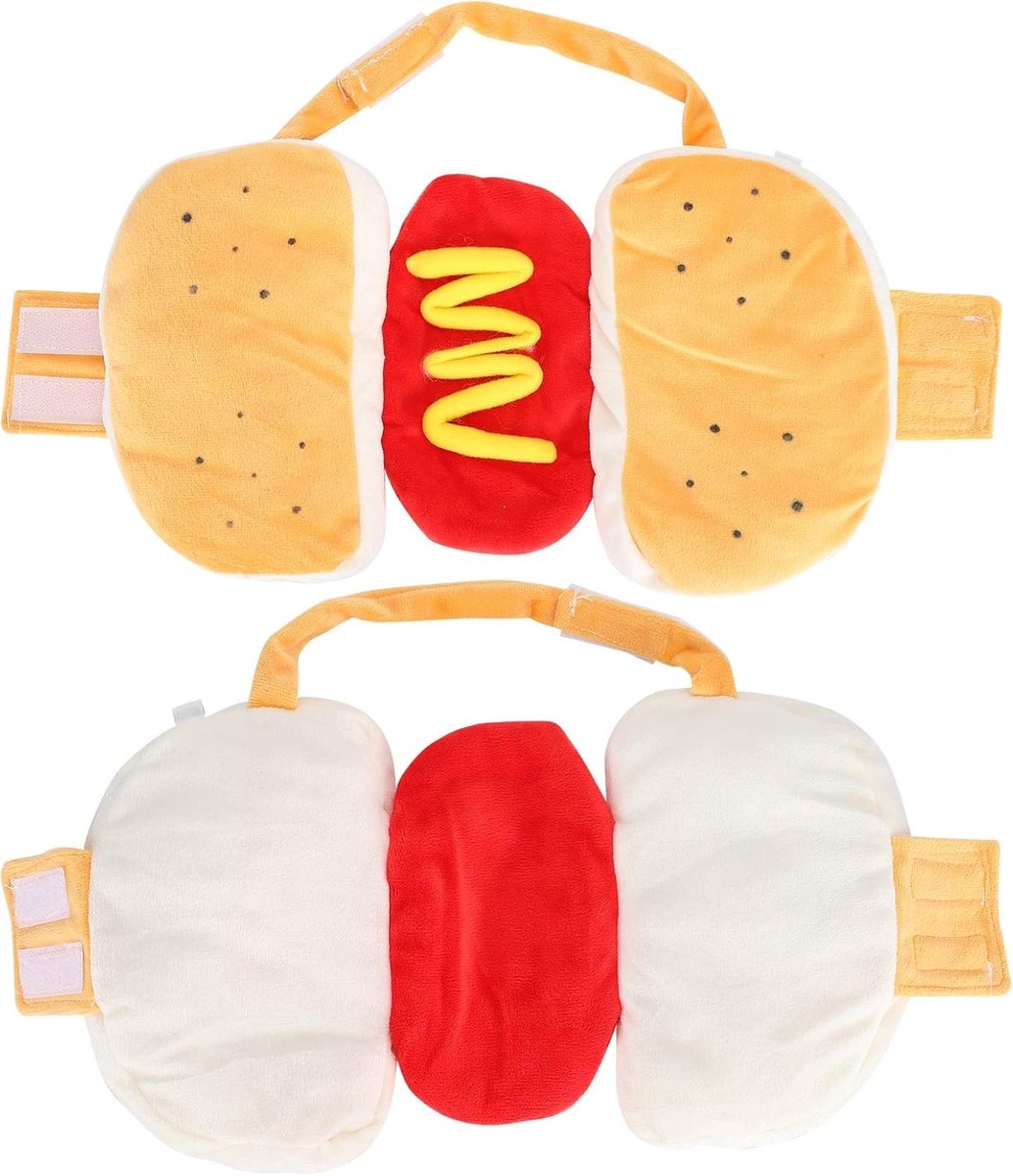 Hondenkostuum in Hamburger Design voor Feestdagen - Perfect voor Honden en Kittens, Geschikt voor Cosplay en Verkleedpartijen