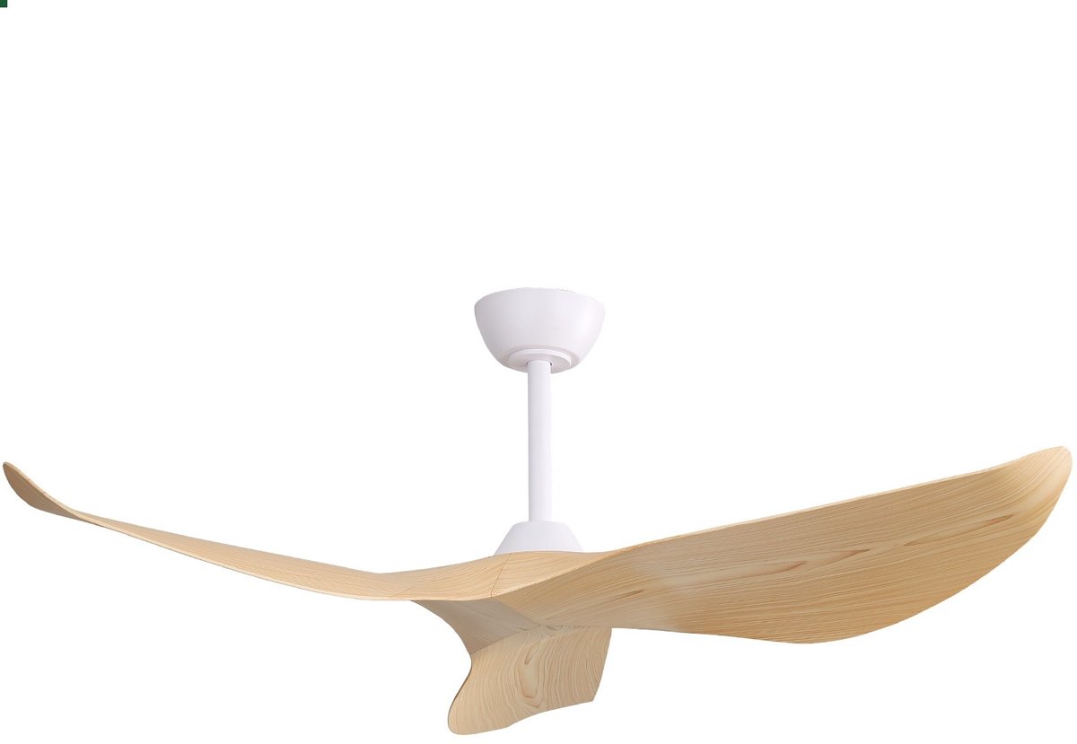 Merdoo plafondventilator met LED verlichting - Ø 132 cm - wit - afstandsbediening - DC motor - 6 snelheden