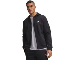 Under Armour UA Armour Fleece FZ Hoodie-BLK Heren Sporttrui - Zwart - Wit