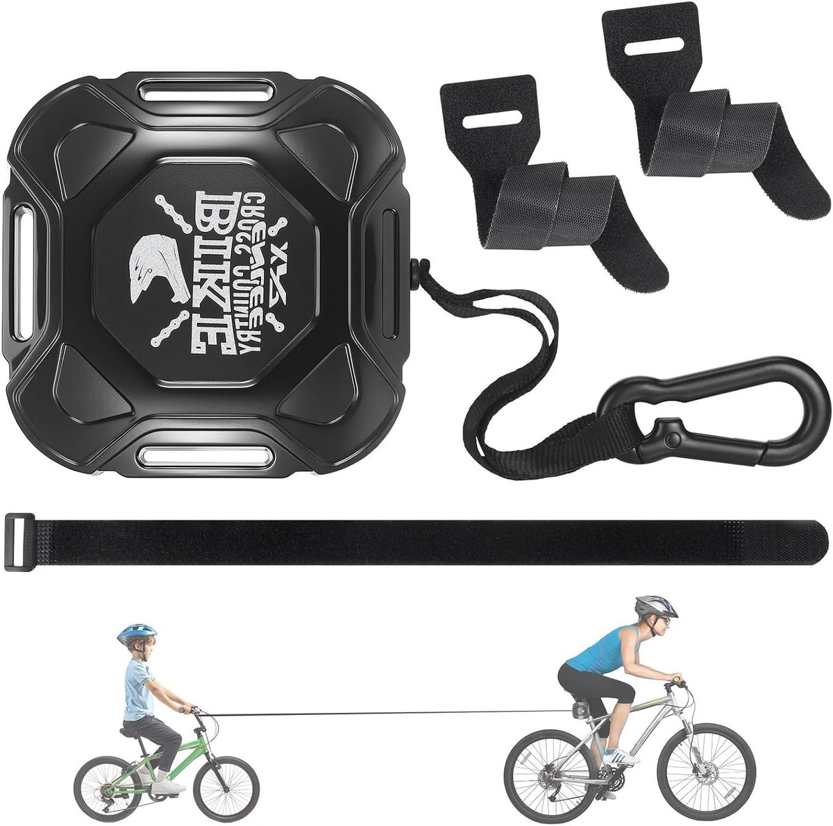 Intrekbare fietskabel voor kinderen van 2,5 m - Draagbare trekriem voor fietsaccessoires, geschikt voor alle fietsen, max 100 kg belasting