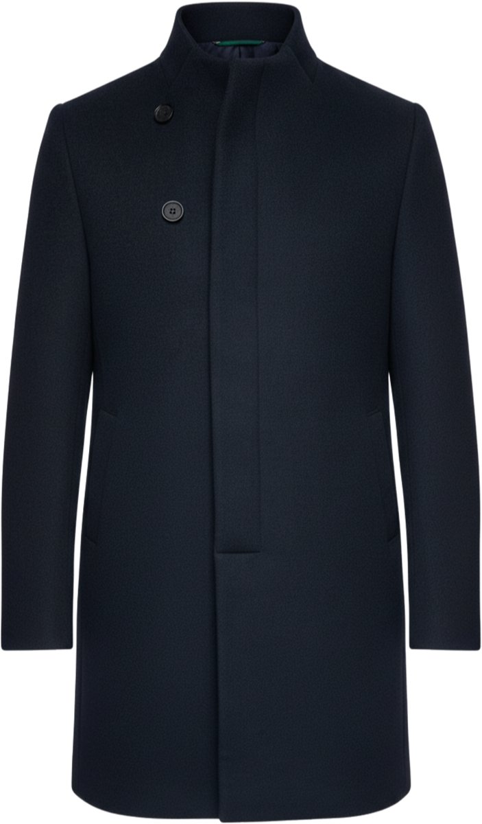 OMBRE Jas - Knopen - Effen Marine L