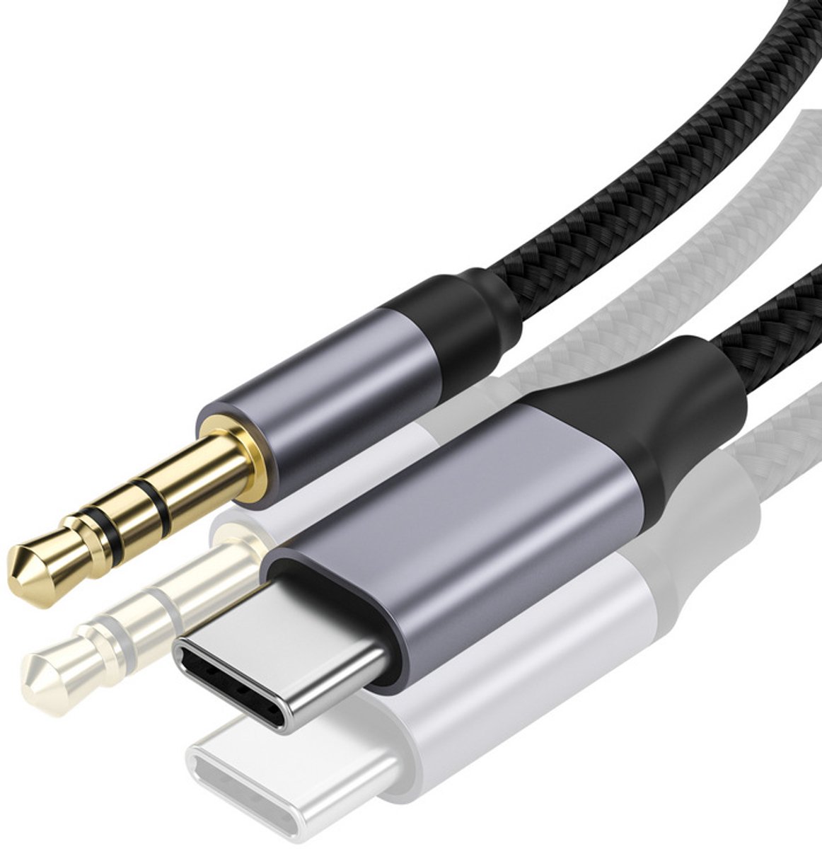 Audio Kabel: Type-C naar 3.5mm Aux Kabel voor Auto & Koptelefoon 1.5 M