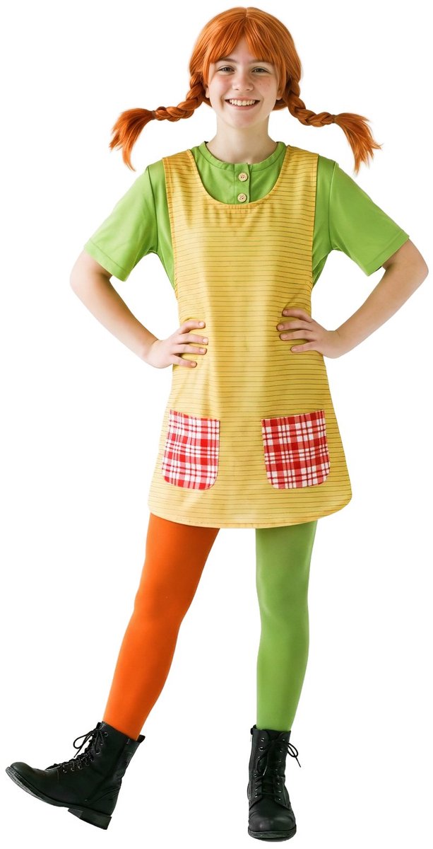 METAMORPH GmbH - Pippi Langkous kostuum voor meisjes - 134-140 cm (9-10 jaar)