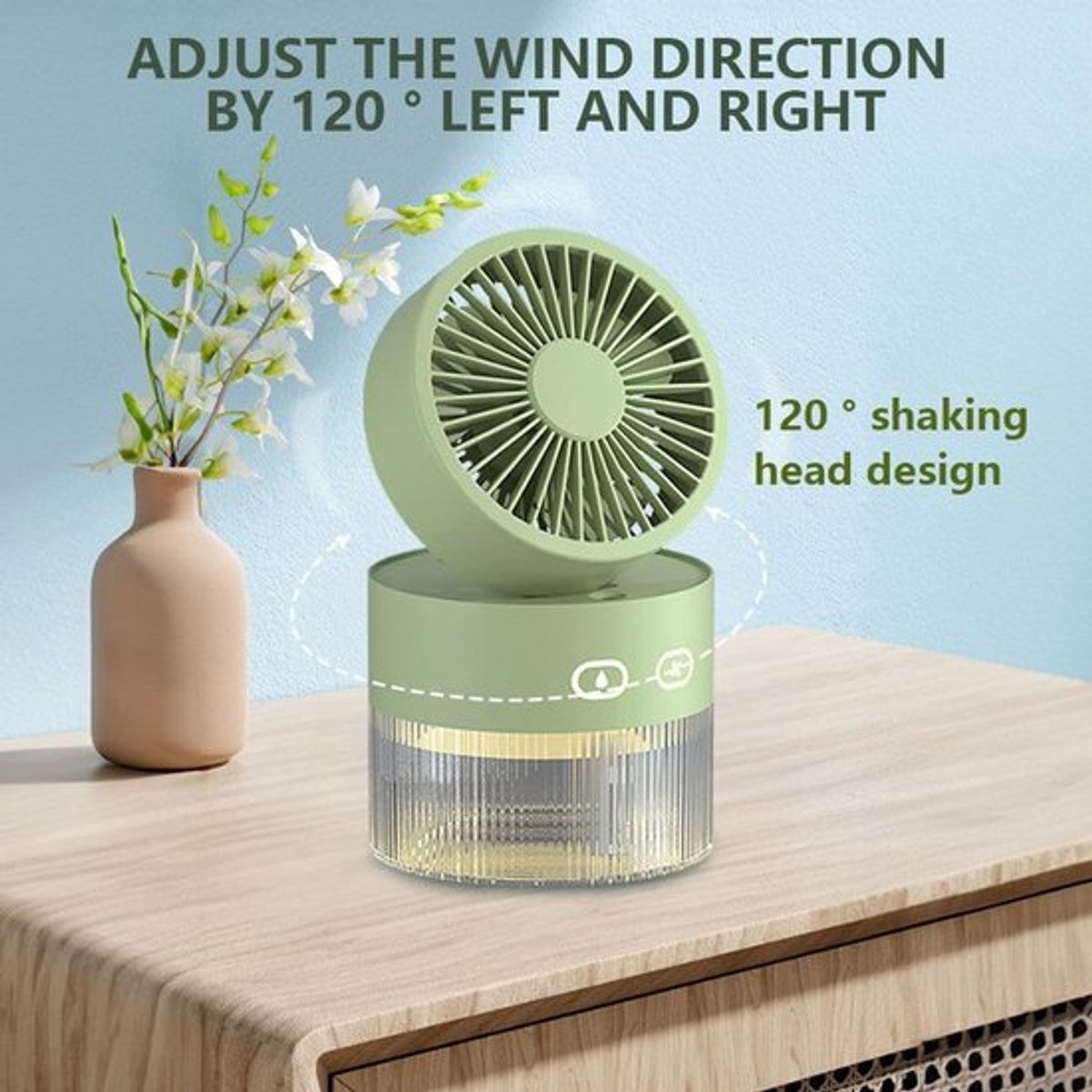 Solvix tafel ventilator geluidloos - Mini Mist Ventilator thumbnail 5