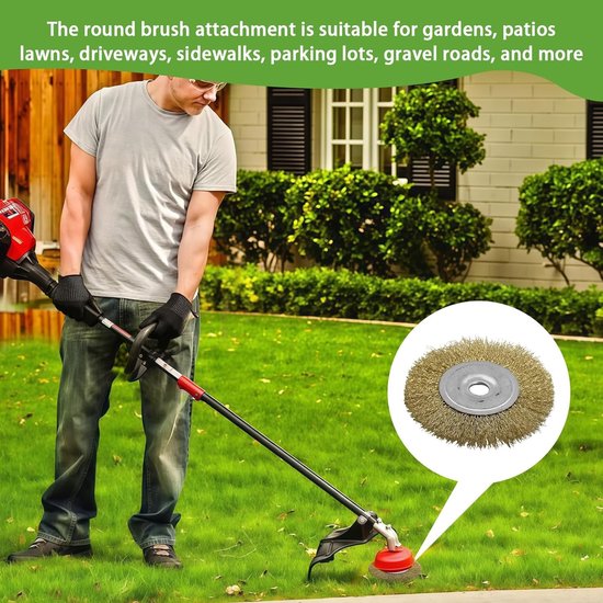 Voegenborstel Set - Staal - Ronde Borstels - Ideaal voor Onkruidverwijdering - Voor Tuin en Oprit — afbeelding 4