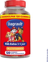 Dagravit Kids Paw Patrol Multivitaminen 3-5 jaar - Vitamine C en Zink ondersteunen het immuunsysteem - Voordeelverpakking - 120 gummies