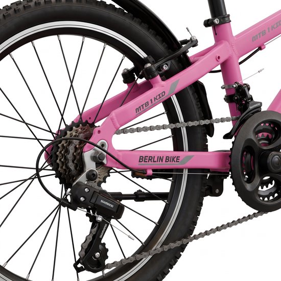 Berlin Bike MTB1 Kids kinderfiets 20 inch - 21 versnellingen - kinderfiets voor 6, 7 en 8 jaar - 20 inch fiets voor jongens en meisjes - roze van Merkloos — afbeelding 4