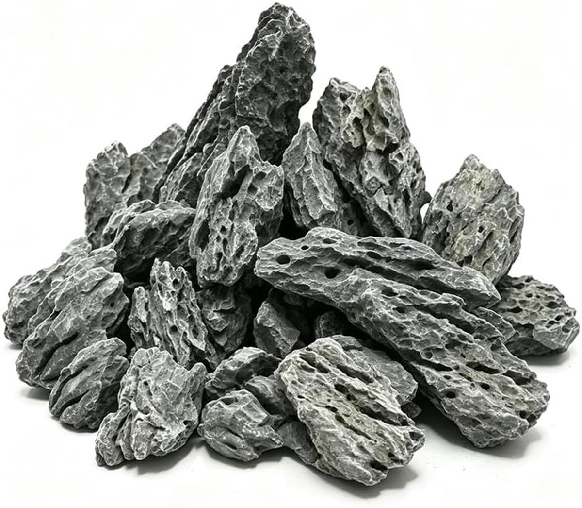 Decoratieve Natuurlijke Seiryu Stenen voor Aquascaping, 2-5 cm, 0,5 kg, Perfect voor Aquaria en Creatieve Knutselprojecten