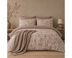 MeiLun Home Fleur Atelier Dekbedovertrek – 240 x 220 cm – 160 x 200 cm + 32cm Hoeslaken+ 2 kussenslopen van 50 × 70 cm – Wild Sprig – Lits – Jumeaux