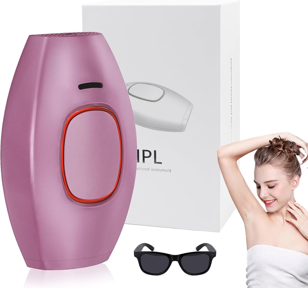 Thijox - IPL Ontharingsapparaat voor Vrouwen - Permanente Ontharing met 5 Energieniveaus en 2 Modi - Geschikt voor Oksels, Benen en Lichaam - Efficiën