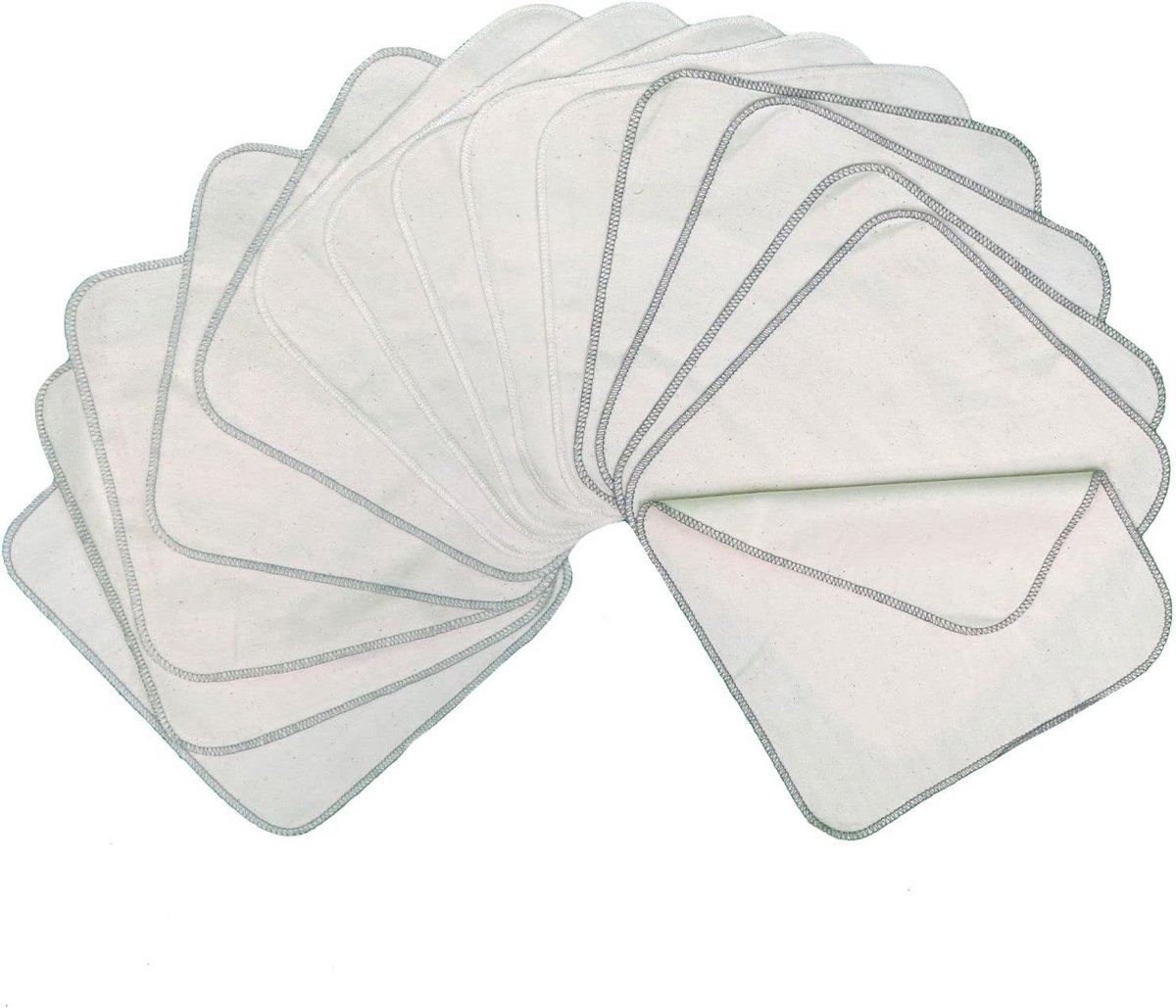 SnelShoppen - 15 Stuks Herbruikbare Baby Wasdoeken van 100% Organic Katoen - Zachte Flanel Doekjes voor Kinderen, Geschikt voor Vervanging van Nat Wip