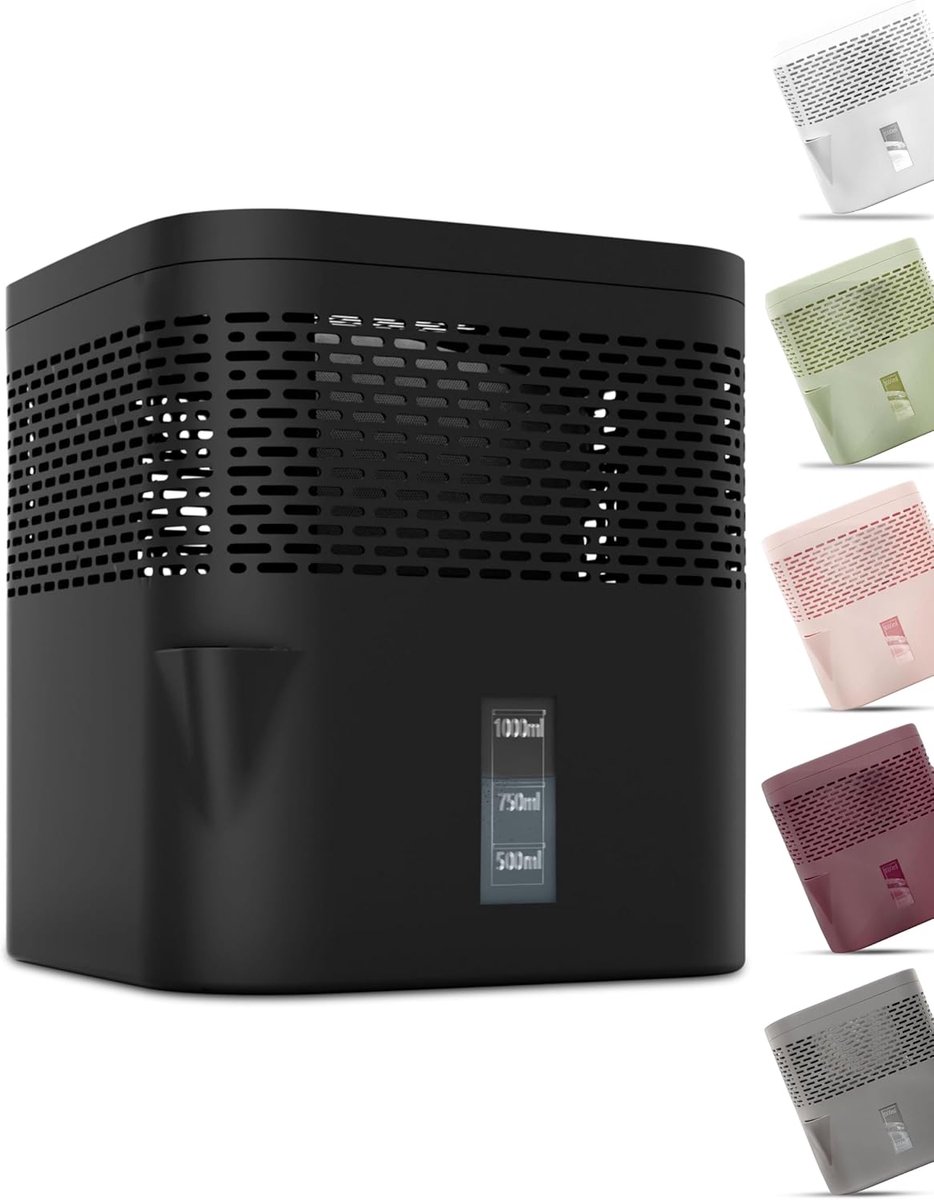 SnelShoppen - AirOne Lite 360° Ventilatie Ontvochtiger met Uitloop en 450 g Granules voor Badkamer en Keuken tot 16 m²