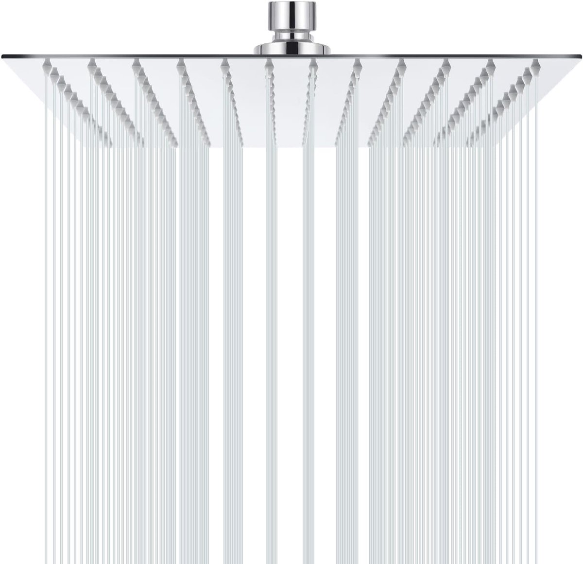 Thijox - Douchekop 12 inch Regendouchekop SUS304 Roestvrij Staal Vierkant 30 x 30 cm Chroom met Anti-kalksproeiers voor Luxe Douche-ervaring