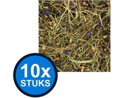 10x Deli Nature - Rodelicious kruidenhooi korenbloem&brandnetel 600gr - Knaagdierenvoer - 600 g