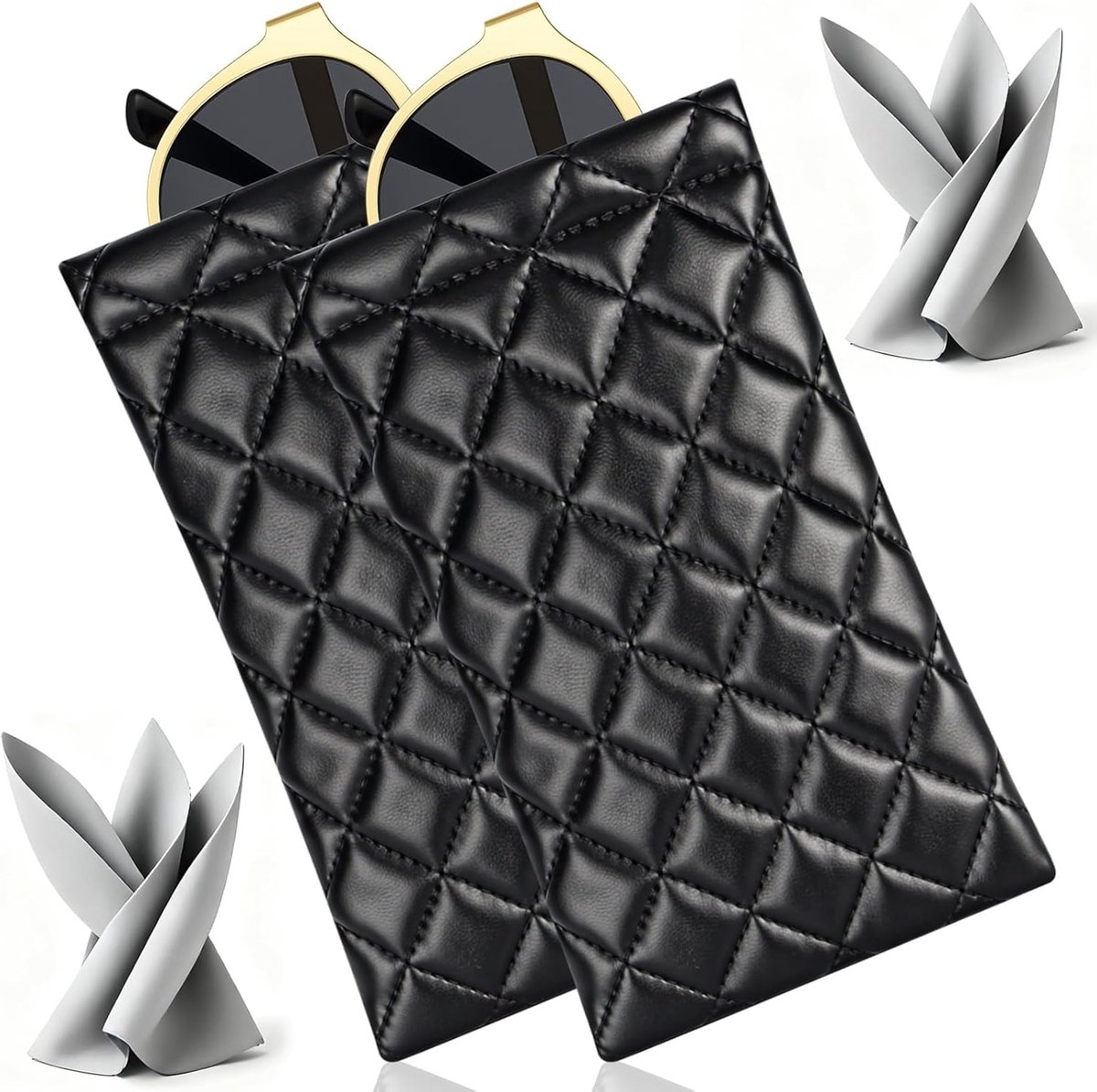 Bril etui set van 2 - PU leer - zacht en draagbaar - ideaal voor dagelijks gebruik - ShopVlot