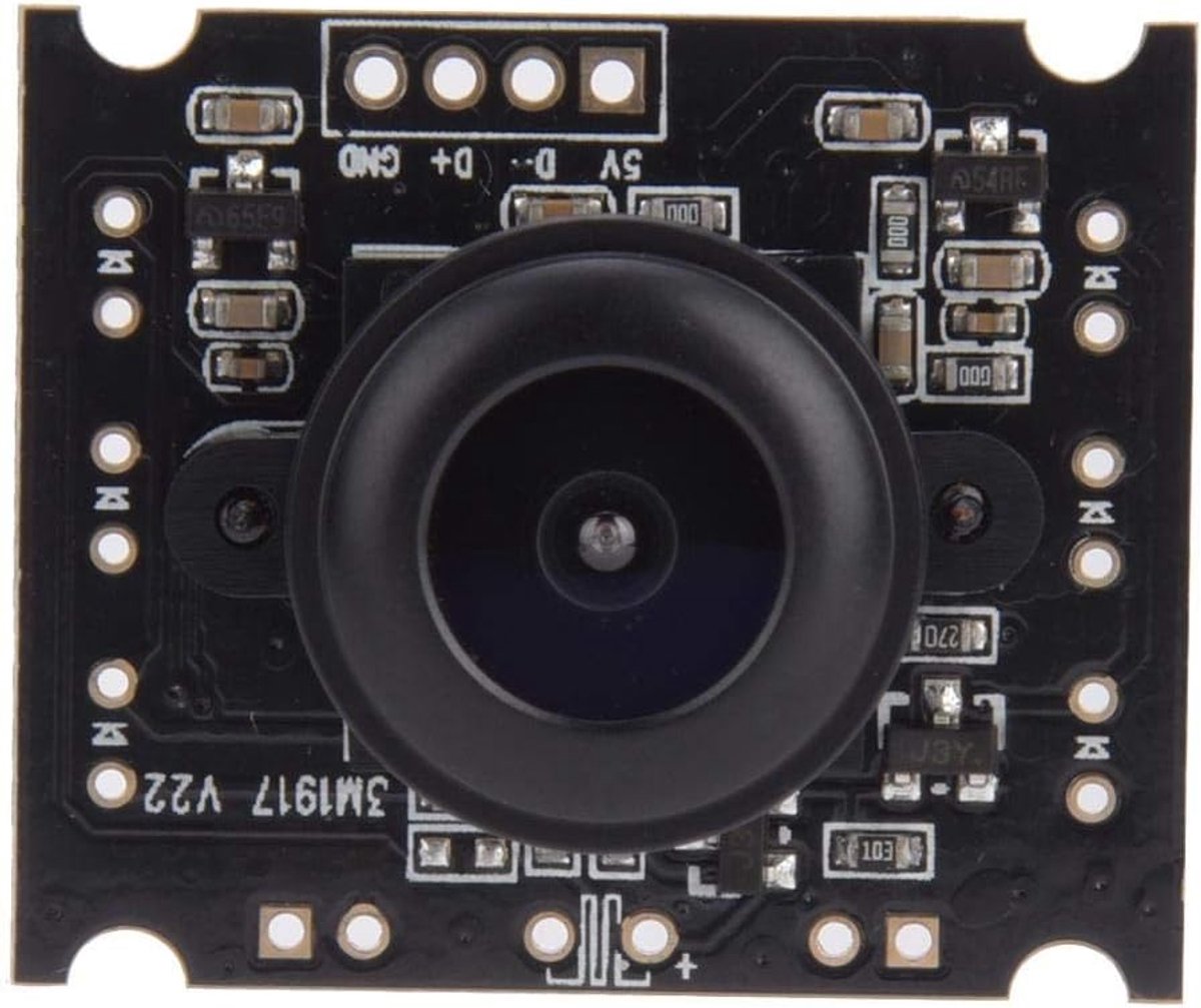 Thijox - USB Camera Module 3 Megapixel HD Webcam Camera Module Mini UVC USB2.0 Webcam Board met Kabel Ondersteuning 2048x1536 15fps voor Streaming, Vi