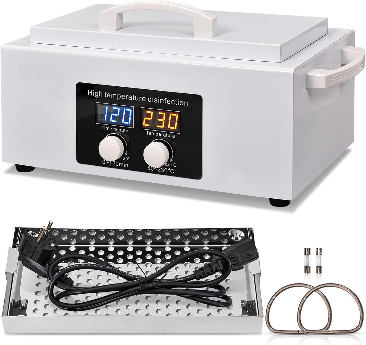Thijox - Drooghitte Sterilisator 300W met LED Temperatuurweergave en Timer, Hoge Temperatuur tot 230°C, RVS Nagelgereedschap Sterilisator voor Thuis e