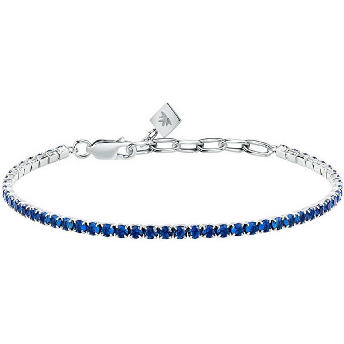 MORELLATO TENNIS SATT23 ZILVEREN ARMBAND MET BLAUWE ZIRKONIA'S 1 STUK